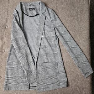 houndstooth plaid blazer